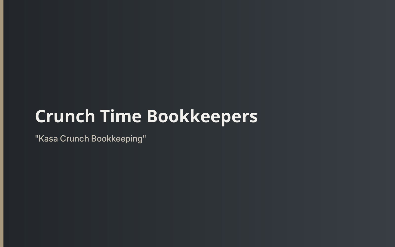 Crunch Time Bookkeepers 