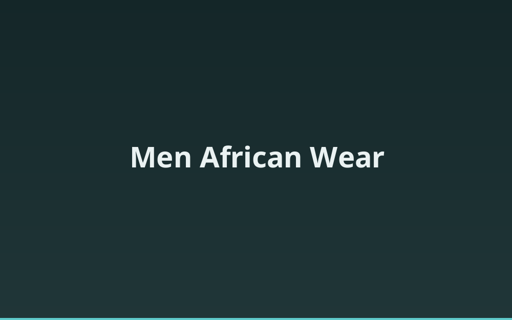 Men African Wear